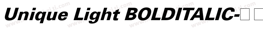 Unique Light BOLDITALIC字体转换